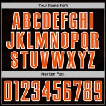 Sublimation Sports Uniform Soccer Black Shape Custom Geometric Jersey Orange-White