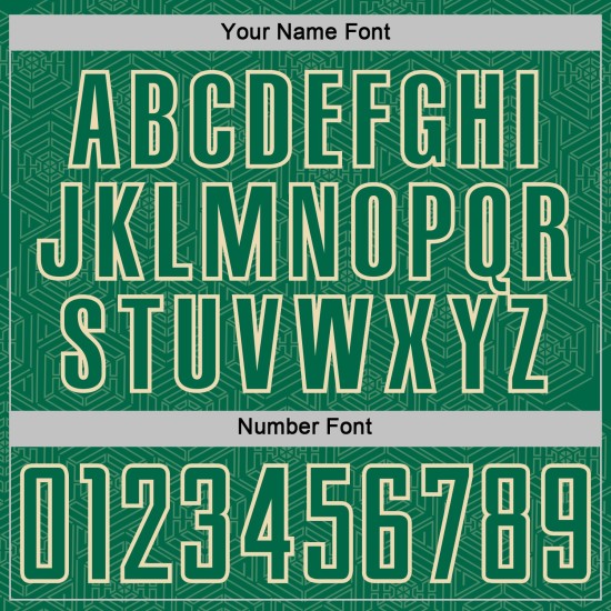 Kelly Sports Shape Jersey Sublimation Custom Uniform Geometric Cream Green Soccer