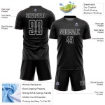 White Sports Jersey Uniform Sublimation Soccer Shape Custom Geometric Black