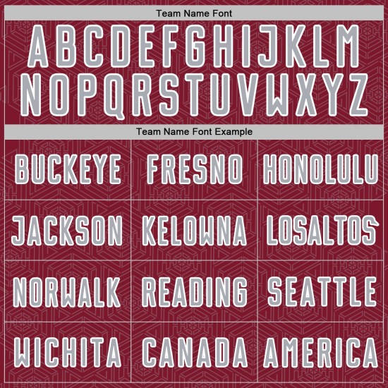 Sublimation Jersey Sports Geometric Crimson Gray-White Soccer Uniform Shape Custom