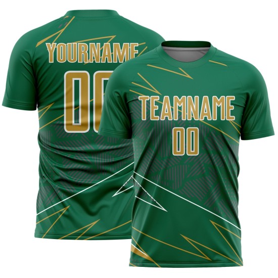 Soccer Sublimation Gold-White Lines Uniform Sports Green Custom Kelly Jersey Old Soccer Sublimation Gold-White Lines Uniform Sports Green Custom Kelly Jersey Old