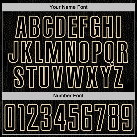 Sublimation Custom Geometric Black Soccer Jersey Shape Sports Uniform Cream