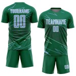 Blue-White Sports Light Sublimation Soccer Lines Green Uniform Kelly Jersey Custom