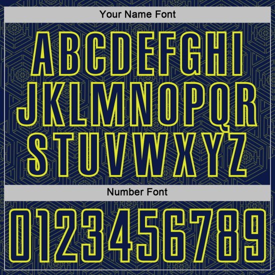 Uniform Shape Neon Geometric Sublimation Custom Sports Soccer Yellow Jersey Navy