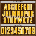 Sublimation Jersey Brown Shape Sports Geometric Uniform Gold-White Soccer Custom