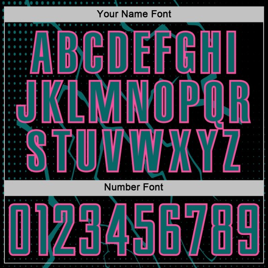 Jersey Soccer Sports Uniform Black Custom Teal-Pink Sublimation Lightning Jersey Soccer Sports Uniform Black Custom Teal-Pink Sublimation Lightning