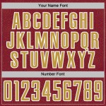 Jersey Custom Uniform Crimson Gold-White Soccer Sublimation Old Sports Geometric Shape